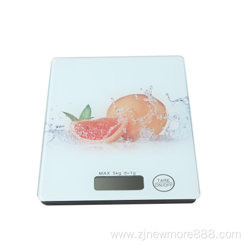 5KG Digital Touch Screen Square Tempered Glass Scale